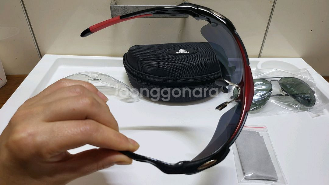 새상품) 에어워크 스포츠 선글라스 3종 세트--2