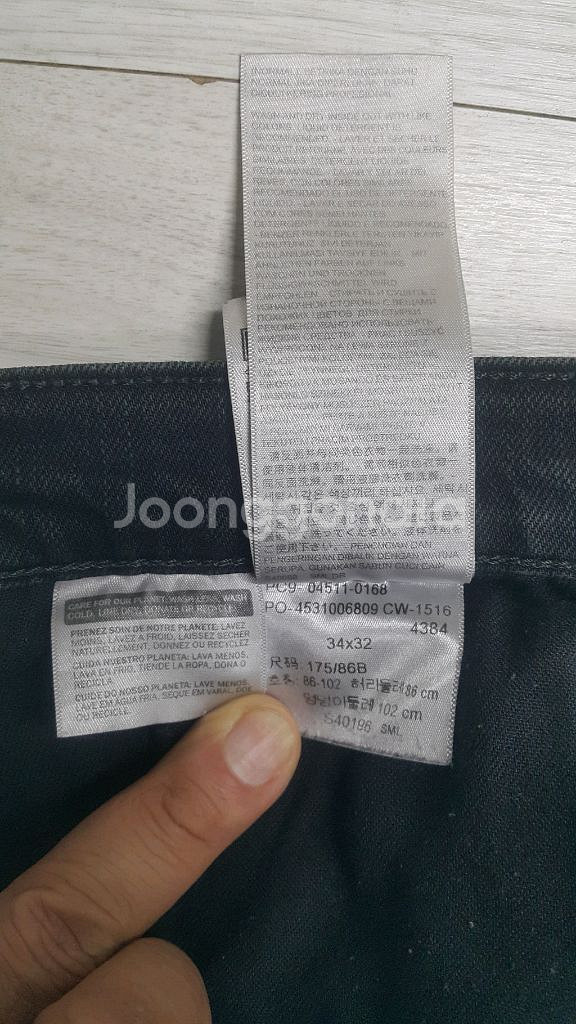 리바이스(사방스판) 다크그레이진 34인치(No.757)해외판!--5