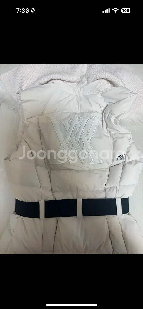 어뉴 골프패딩조끼 xs--5