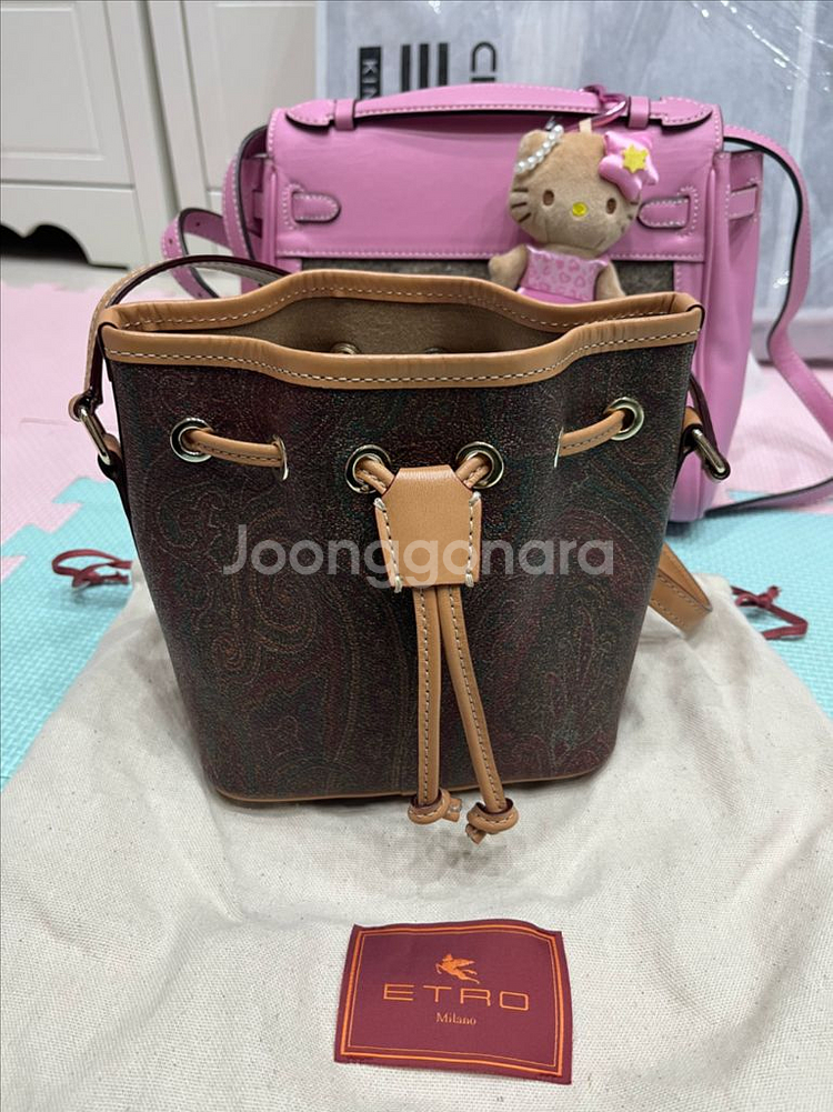에트로 미니 버킷백 복조리 페이즐리--0
