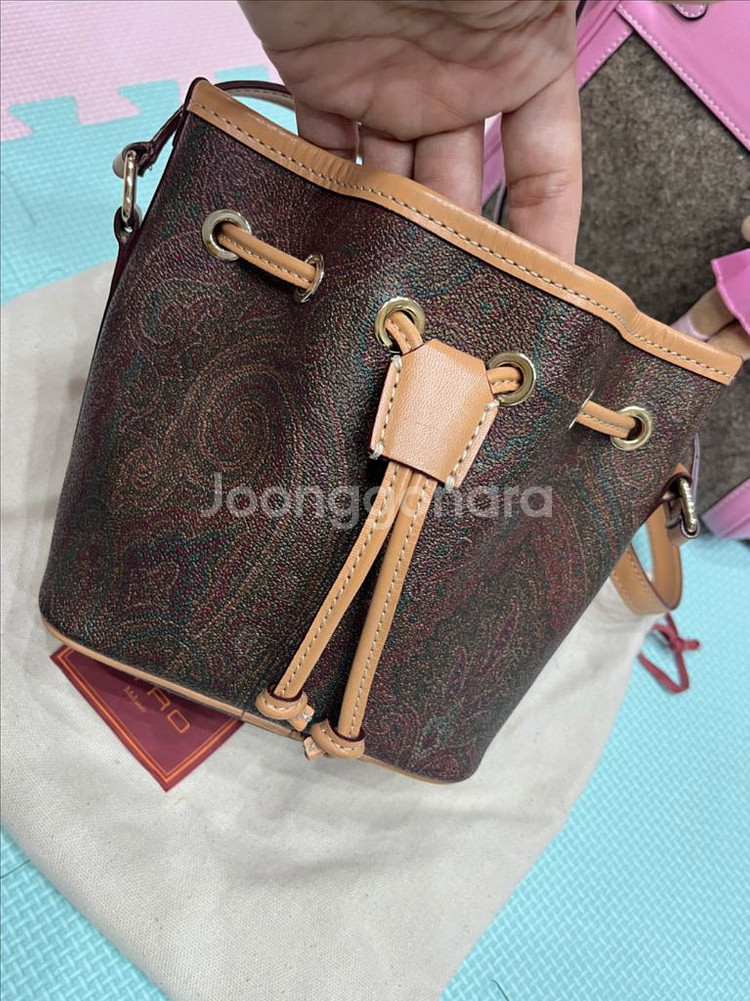 에트로 미니 버킷백 복조리 페이즐리--1