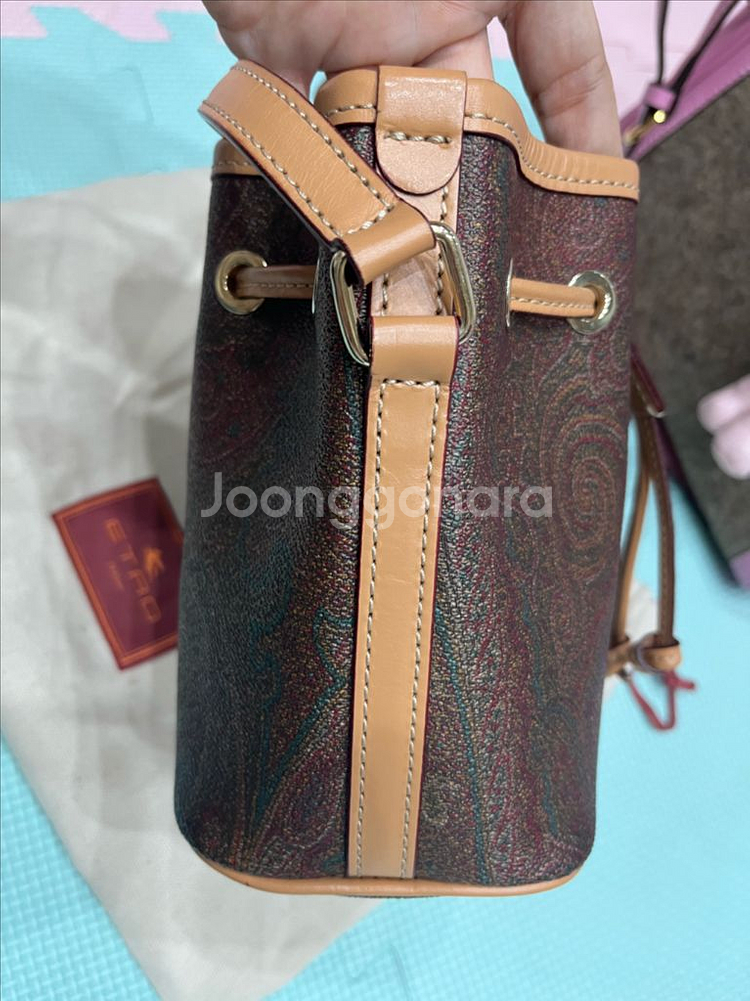 에트로 미니 버킷백 복조리 페이즐리--2