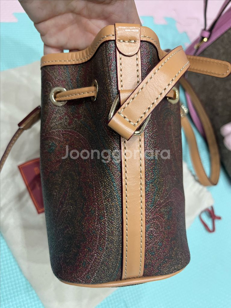 에트로 미니 버킷백 복조리 페이즐리--3