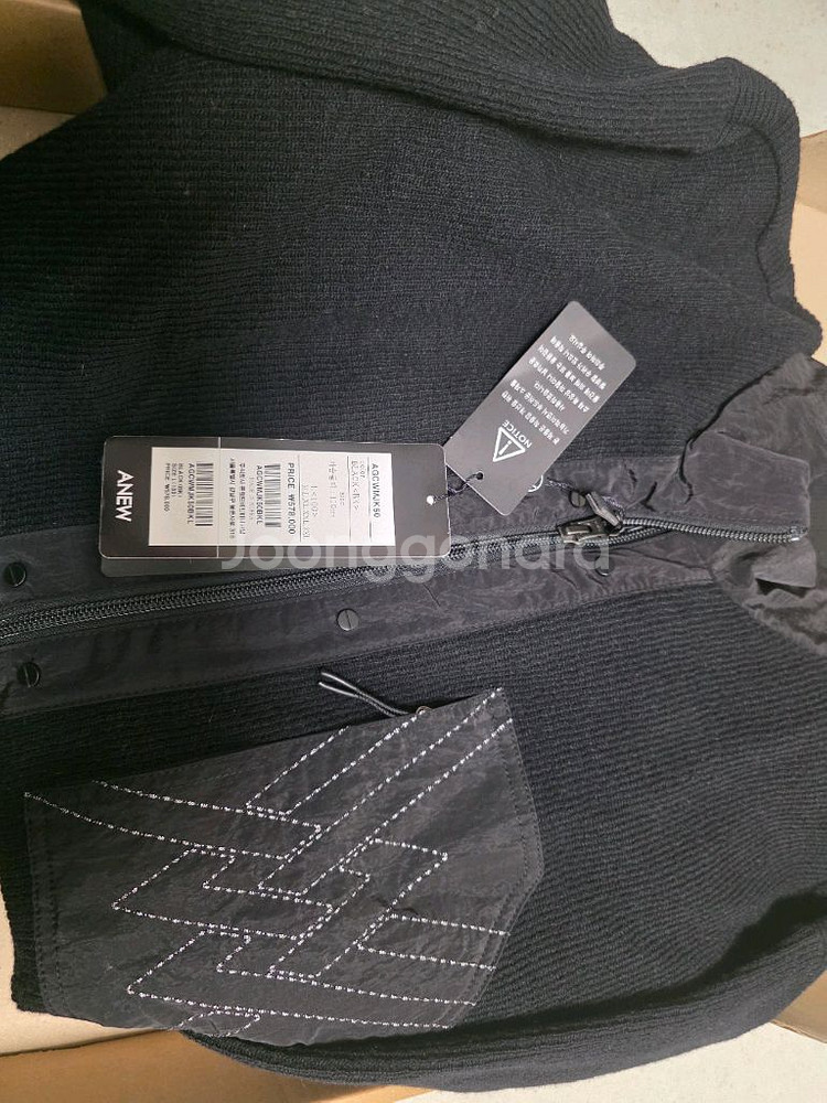 어뉴 골프 정품 남성 우븐카라 저지 자켓 100 새상품--5