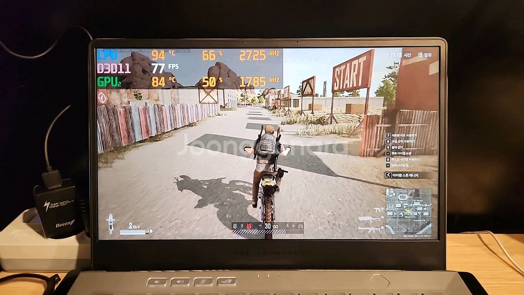 rtx3060 144hz 깔끔하고 예쁜 화이트 게이밍 노트북--5