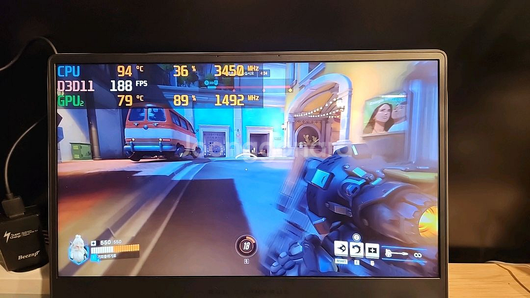 rtx3060 144hz 깔끔하고 예쁜 화이트 게이밍 노트북--3