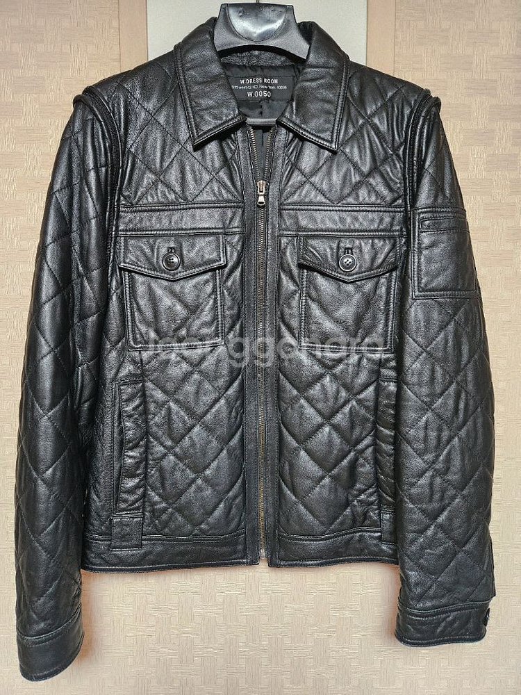 퀼팅 가죽 자켓--7