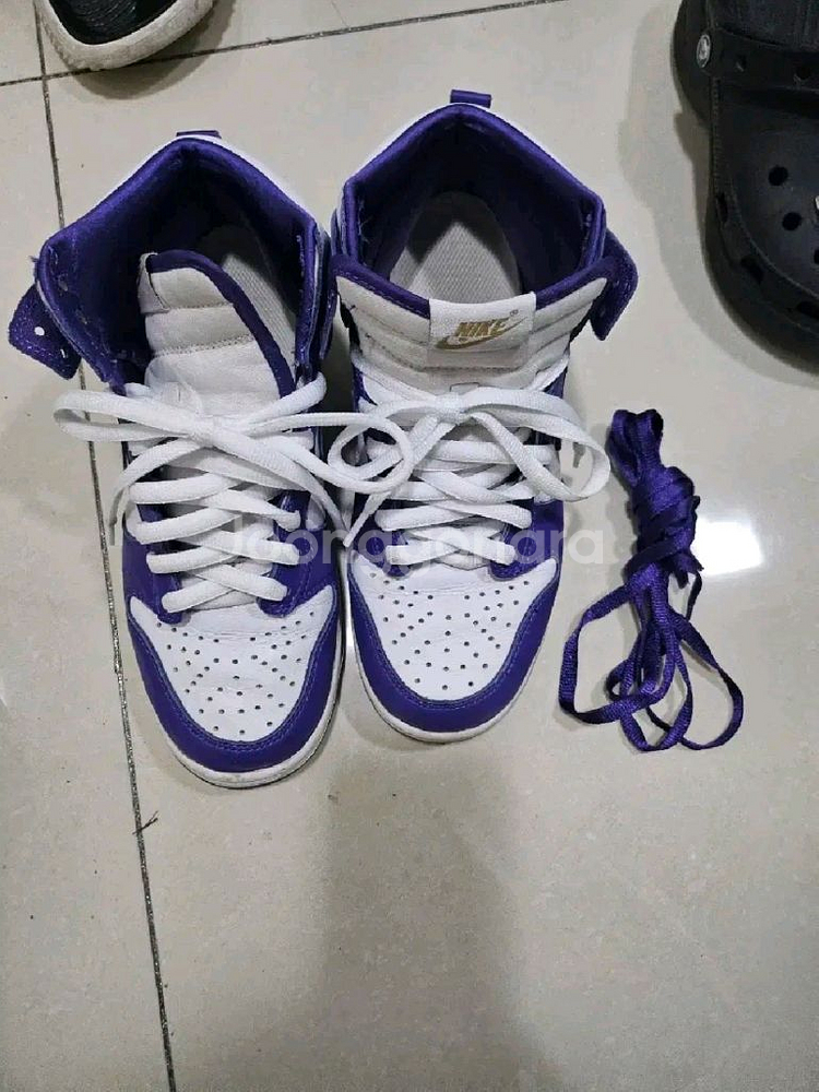 나이키 덩크 하이 퍼플 사이즈 250 상태양호--4