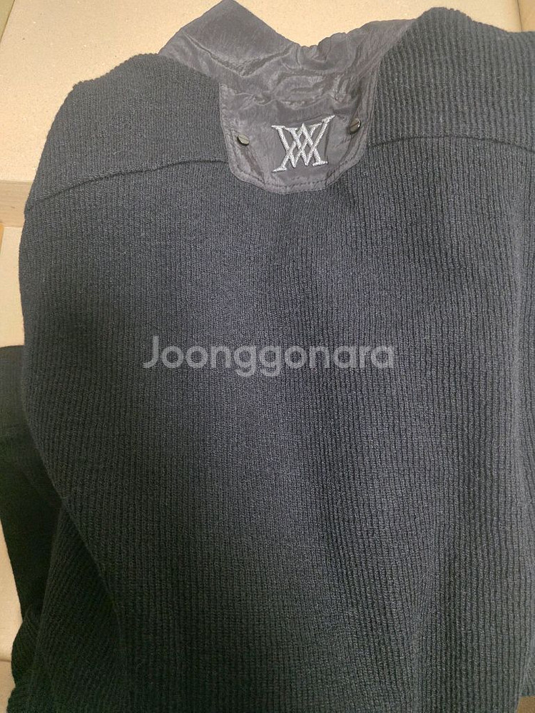 어뉴 골프 정품 남성 우븐카라 저지 자켓 100 새상품--10