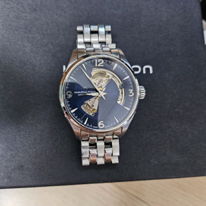 해밀턴 째즈마스터 오픈하트 청판42mm 풀세트