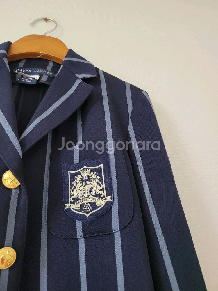 랄프로렌 스트라이프 네이비블레이져--1