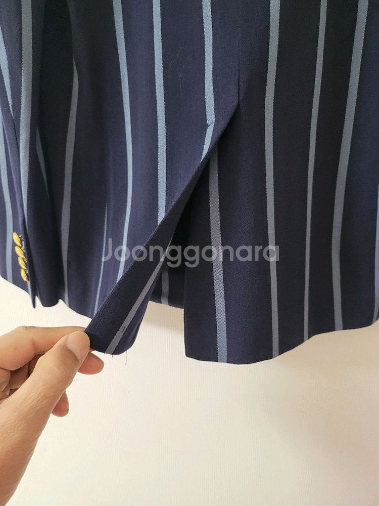 랄프로렌 스트라이프 네이비블레이져--6