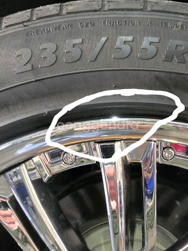 웨즈크란제 아쿠에르도 19인치 크롬휠 4개 팝니다--9