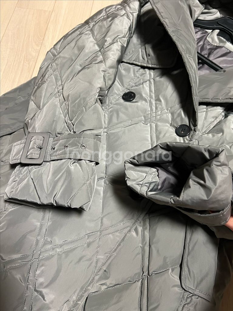 22년 주크 ZOOC 사가퍼 폭스 후드 구스다운 트렌치 롱패딩 코트 다이아몬드 퀼팅 쥬크--15