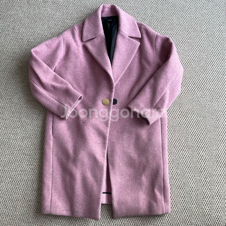 시스템 여성 핑크 롱코트--0