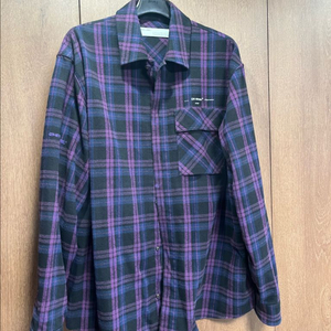 오프화이트 플란넬 셔츠 라지 이미지