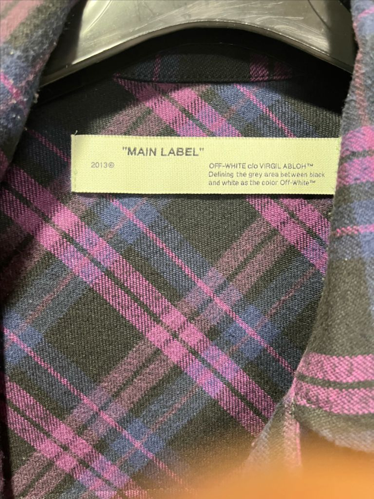 오프화이트 플란넬 셔츠 라지 이미지