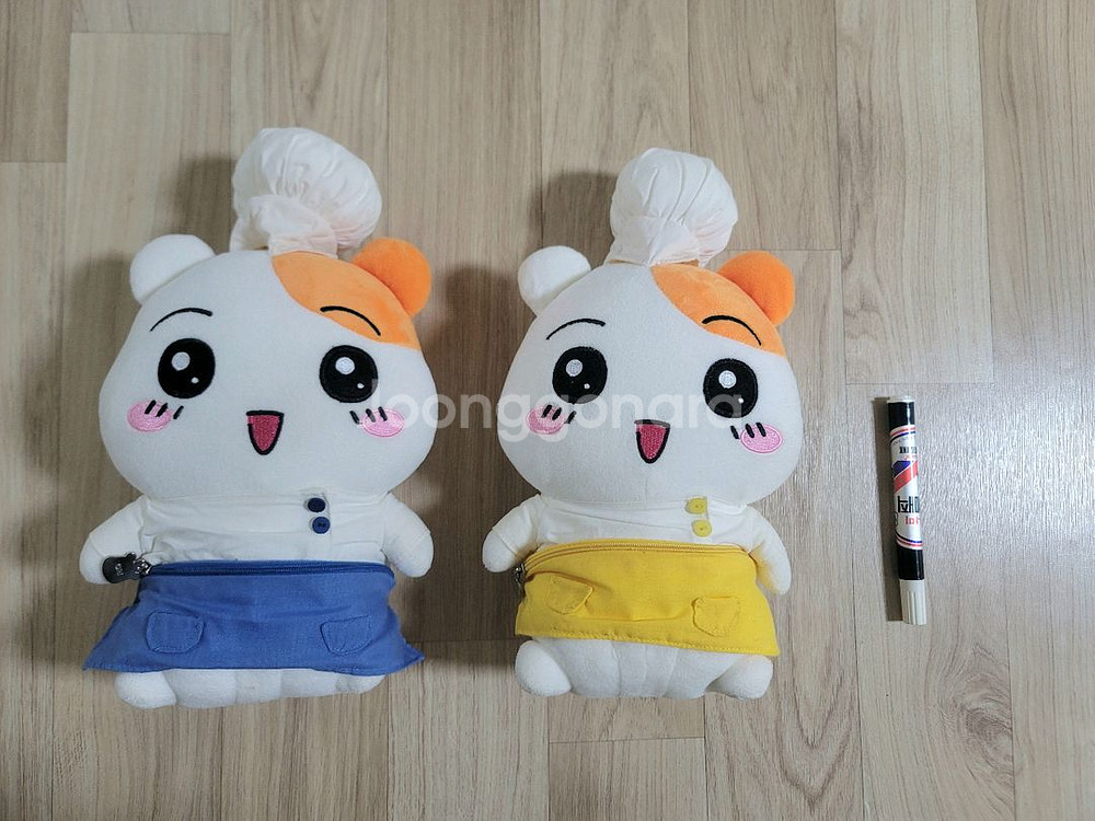 에비츄 캐릭터 인형 2개 일괄. 햄토리인형. 거의새거--0