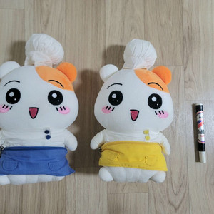 에비츄 캐릭터 인형 2개 일괄. 햄토리인형. 거의새거