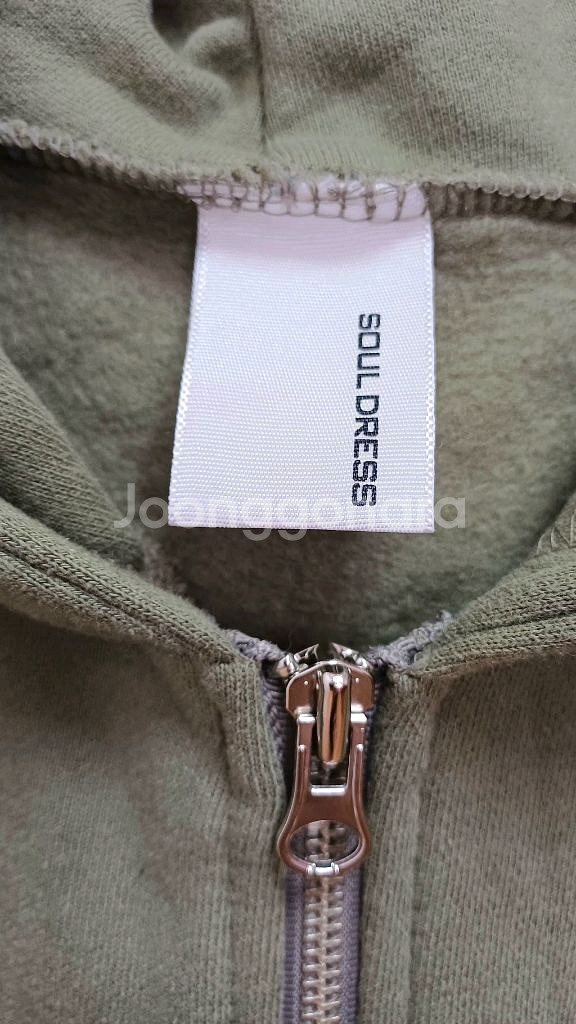 (새상품) Soul Dress 올리브색 기모후드2way--4