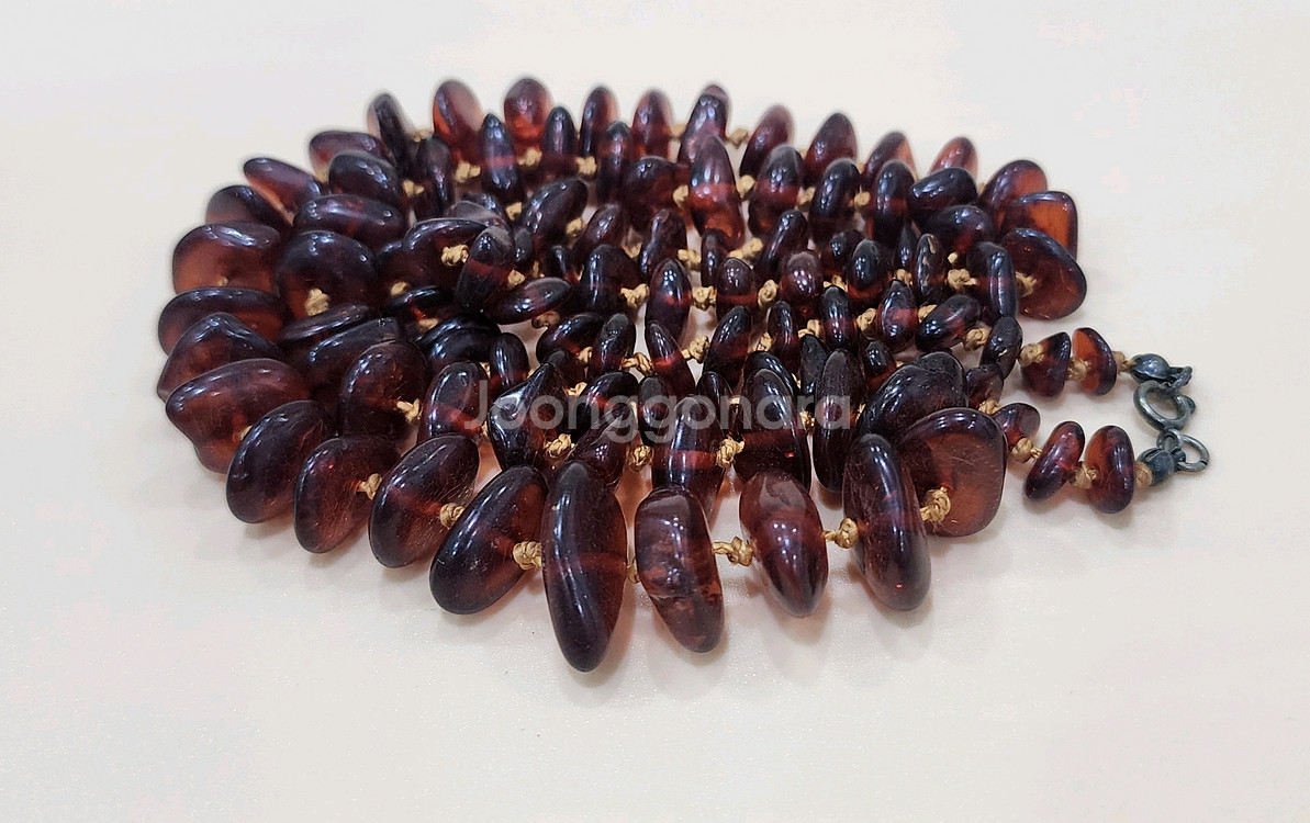 #122 호박 목걸이.--1