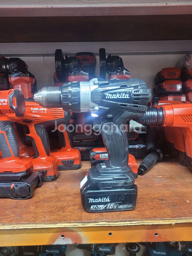 마끼다충전함마드릴DDF458본체만 블랙에디션 A급--0