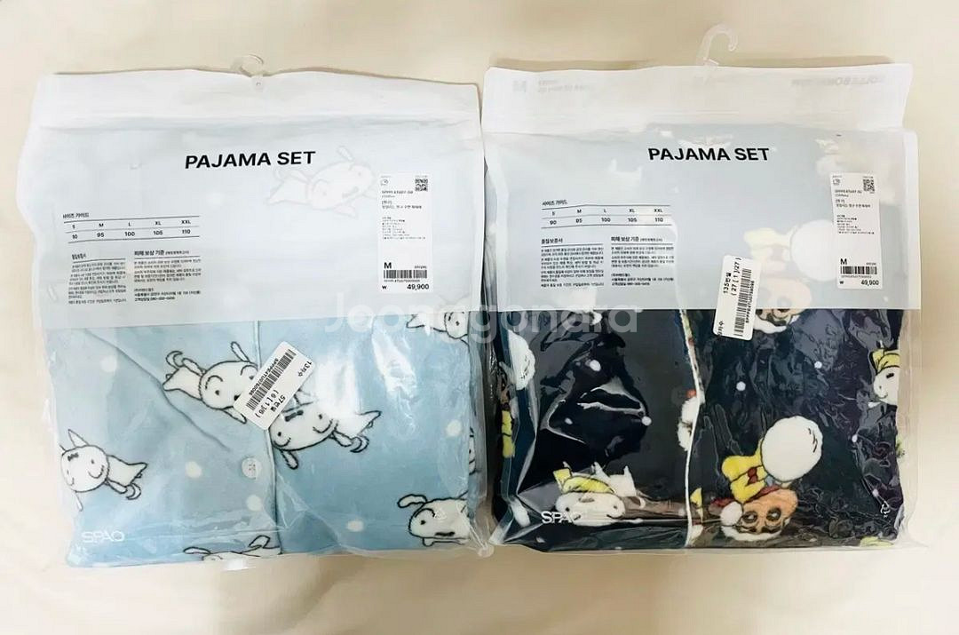 스파오 짱구 흰둥이 수면잠옷 세트(M사이즈)/ 소량남음--1