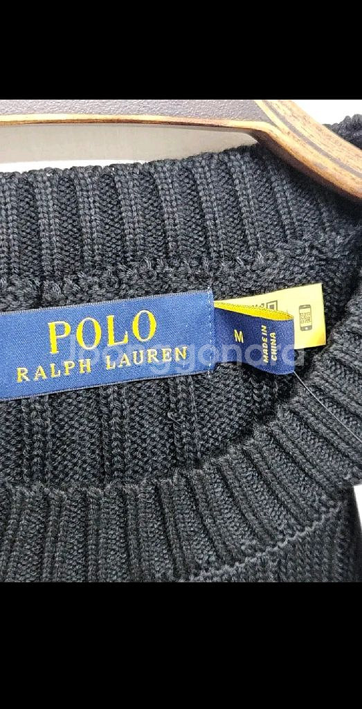 (L) 랄프로렌 폴로 케이블 니트 블랙 꽈배기 스웨터--2