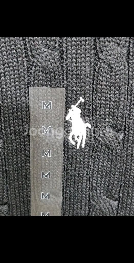 (L) 랄프로렌 폴로 케이블 니트 블랙 꽈배기 스웨터--3