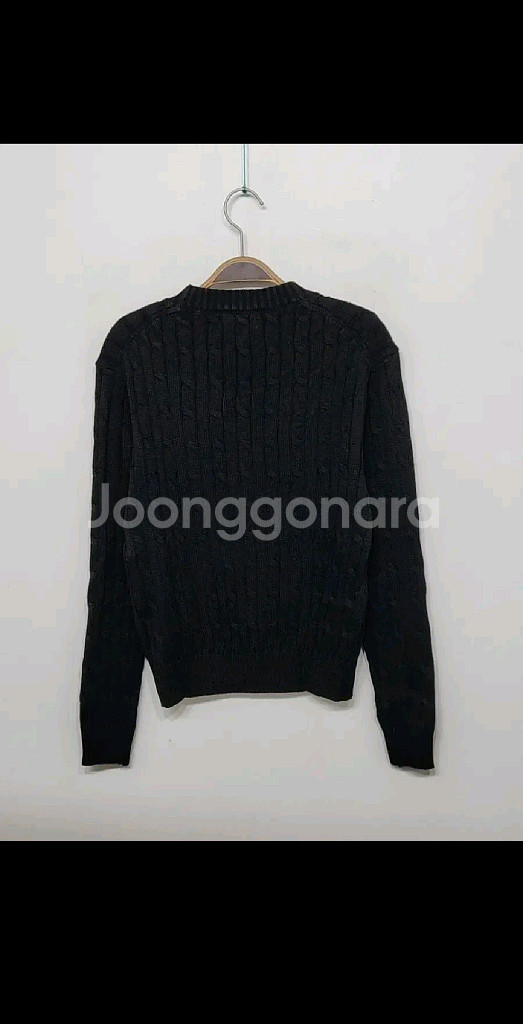 (L) 랄프로렌 폴로 케이블 니트 블랙 꽈배기 스웨터--5