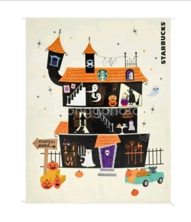 스타벅스 22 할로윈 빌리지 월 행잉 블랭킷--0