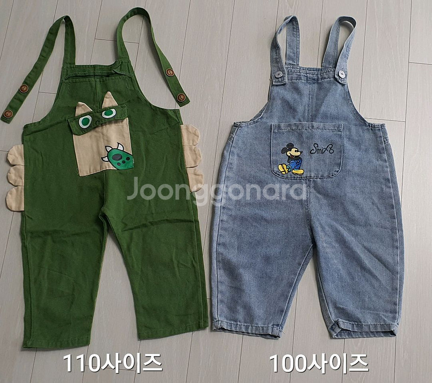 이쁜 유아 멜빵바지 100/110사이즈 2개 일괄--0