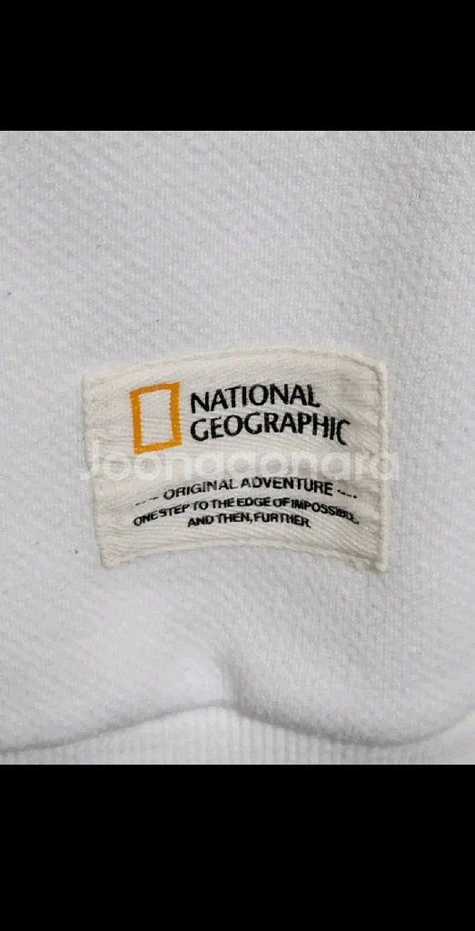 (M) 내셔널지오그래픽 스웨트 화이트 빅로고 맨투맨 티셔츠--3