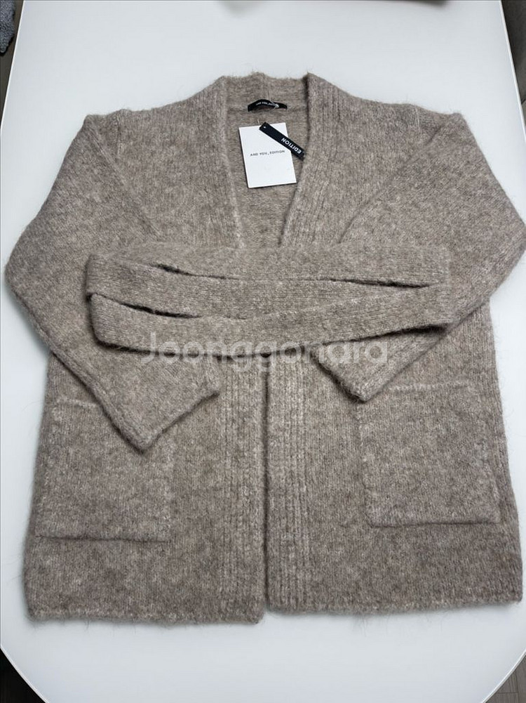 수리알파카 벨트 가디건 베이지--0