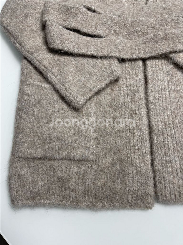 수리알파카 벨트 가디건 베이지--6