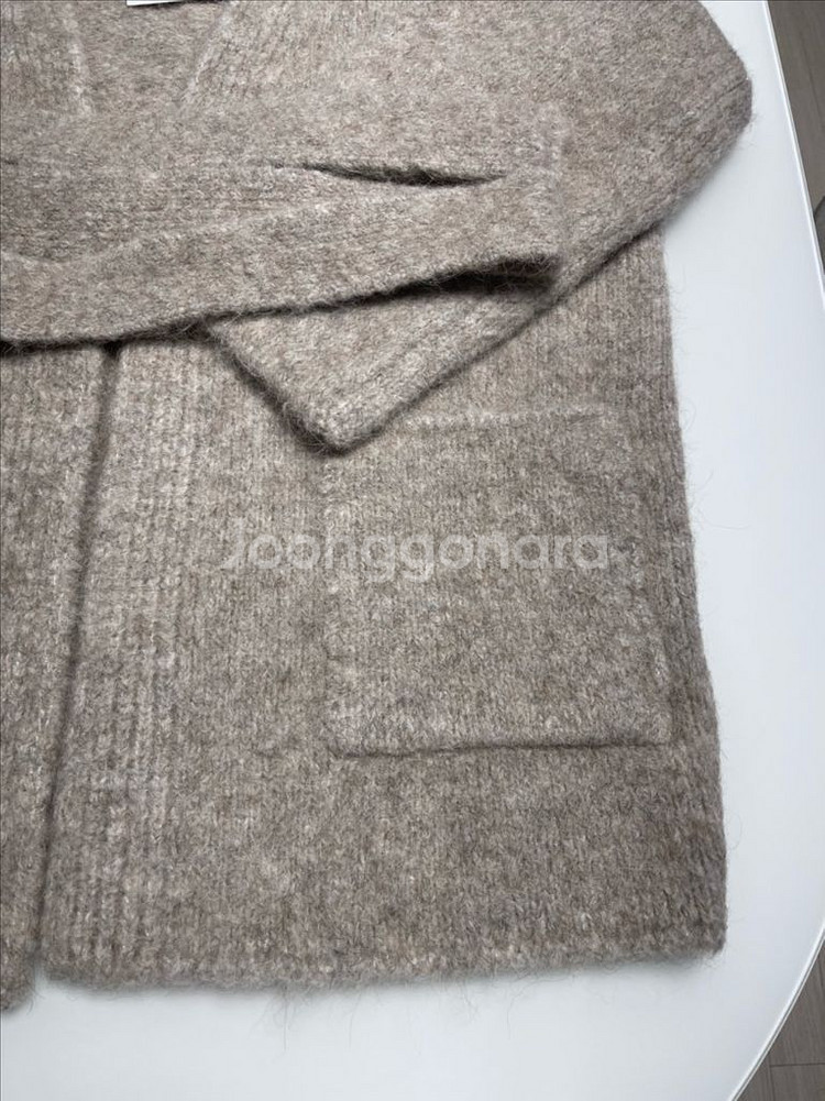 수리알파카 벨트 가디건 베이지--7