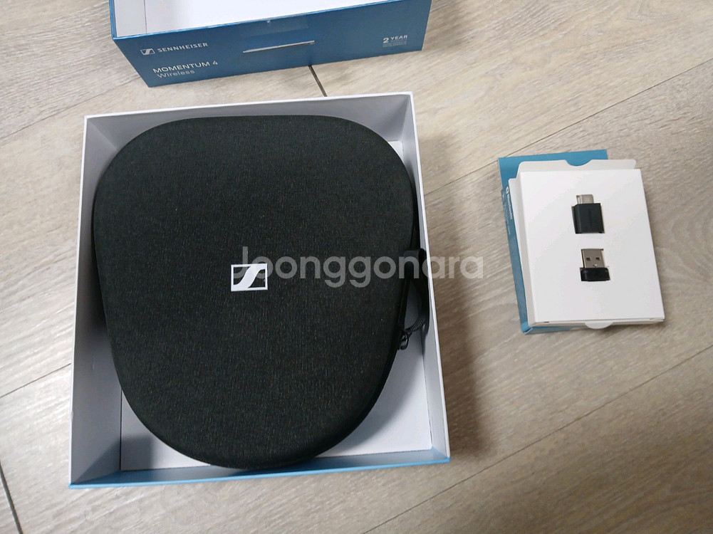 젠하이저 모멘텀4 무선 헤드폰 풀박스 + BTD 600--3