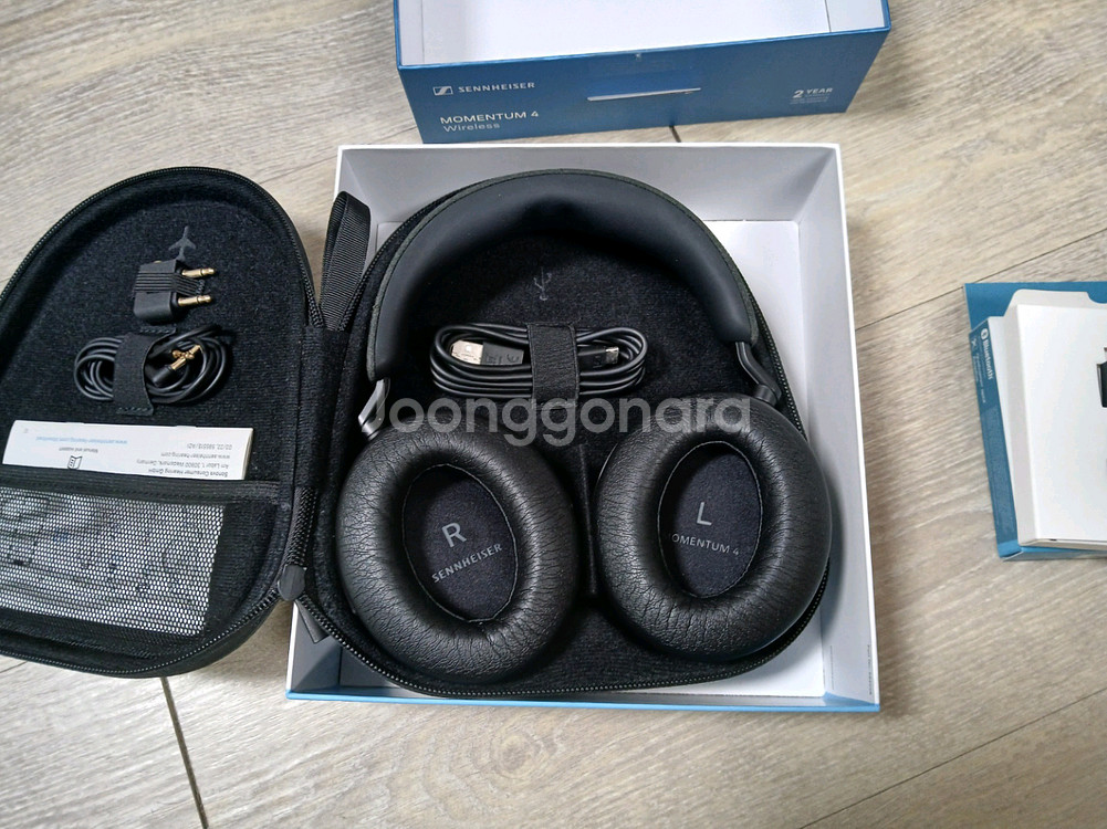 젠하이저 모멘텀4 무선 헤드폰 풀박스 + BTD 600--2