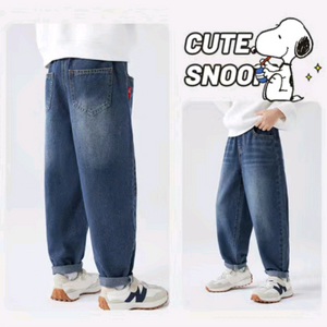 스누피 남여공용 아동 청바지