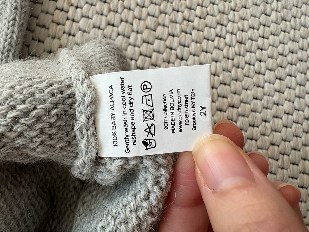 우프 알파카 니트 스웨터 2Y 베이비보덴 가디건니트--1