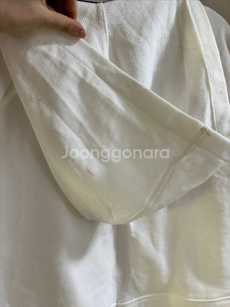 옷장정리ㅣ안다르 흰색 기본 운동 데일리 후드티--3