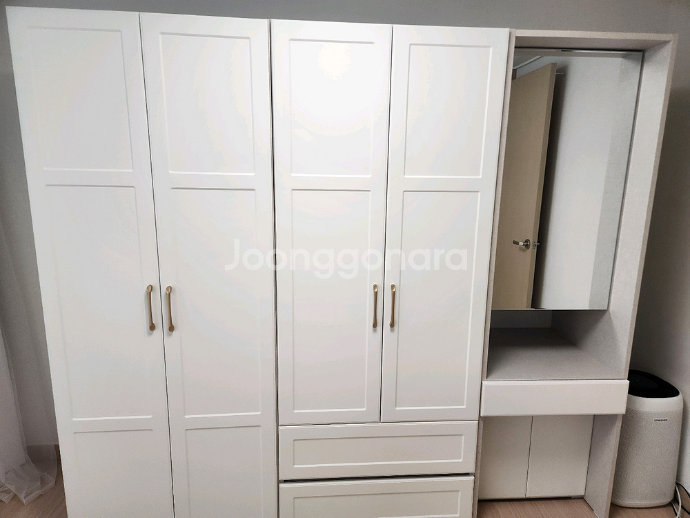 메이 2200 키큰 수납 화장대 옷장 세트--5