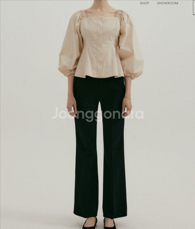 시에 sie 리안 스퀘어넥 블라우스 베이지 스몰사이즈--0