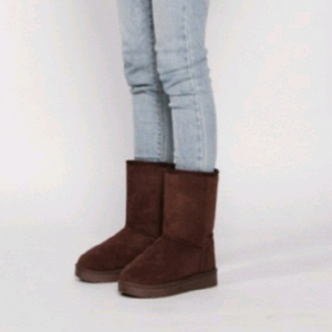 새상품 페이퍼플레인 미들부츠 털부츠 초코 235