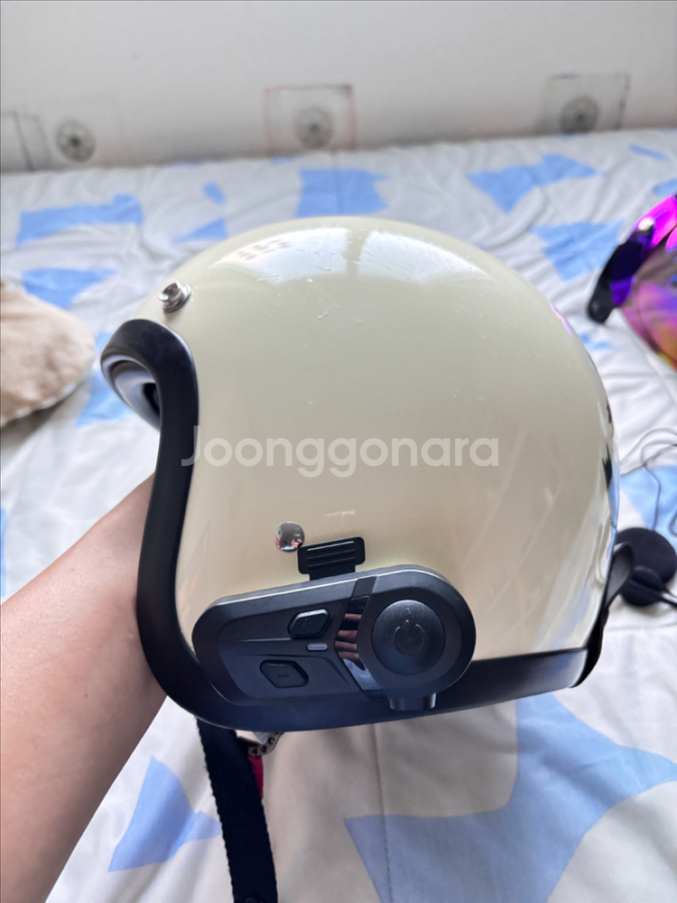 레트로 소두핏 헬멧 티티앤코 500tx L사이즈+블루투스--1