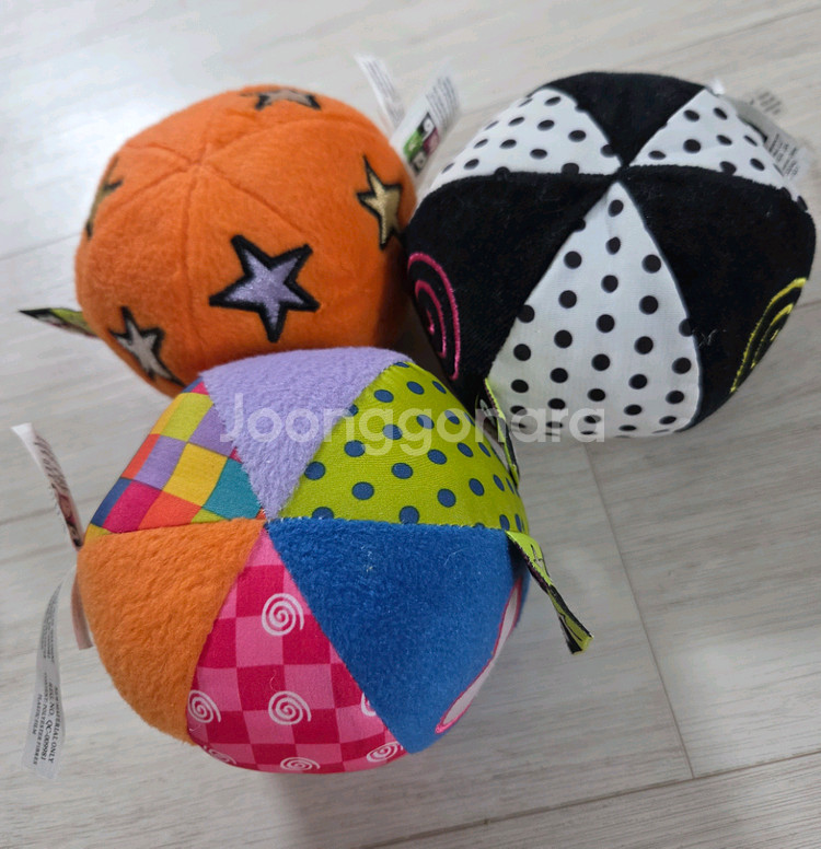 장난감 패브릭볼 촉감공 3개--0