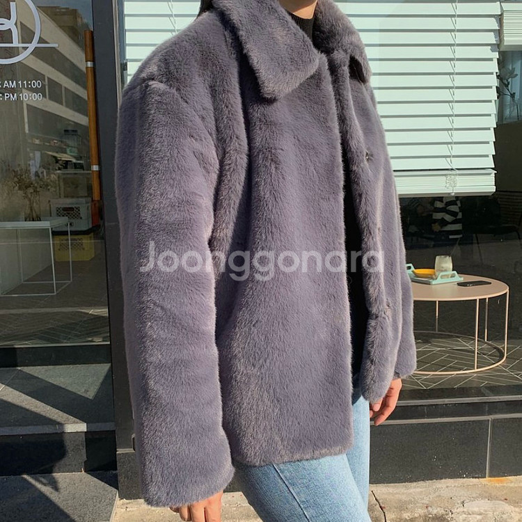 페이크 퍼 자켓 아우터 밍크--1