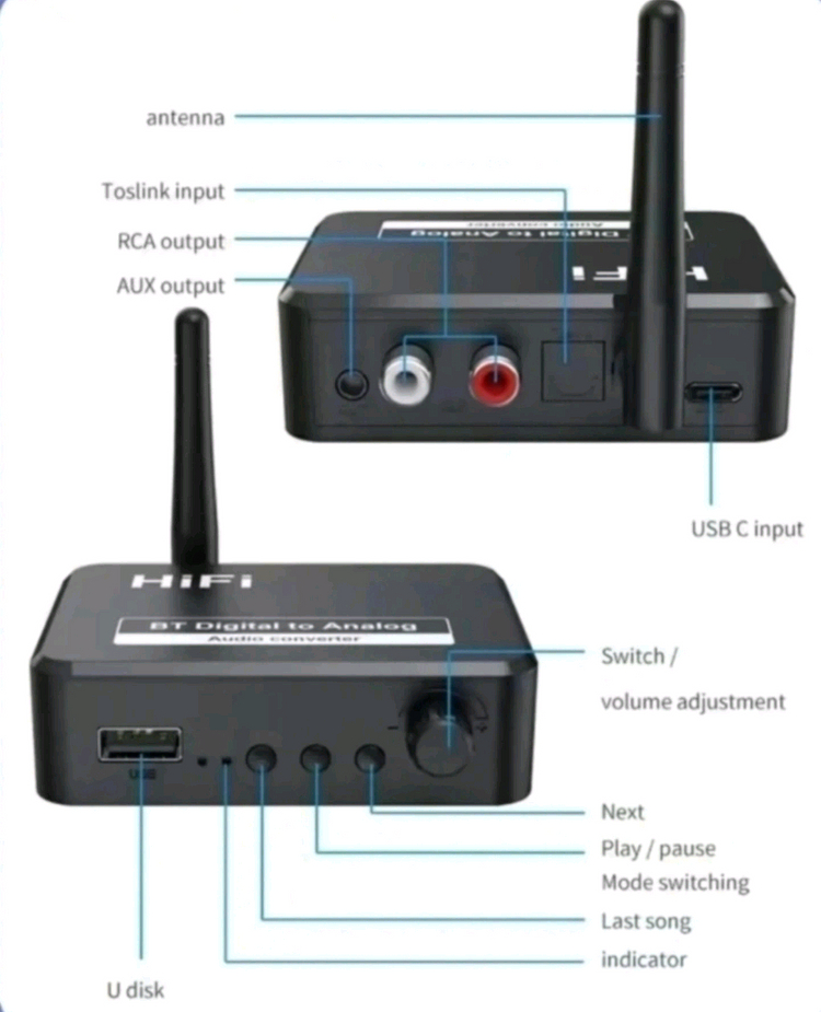롯데 오디오(LAC72) 본체 + 블루투스 DAC--6