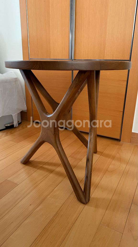 원목 까페 쇼파 침실 테이블 라운드 코너 티테이블 디자--1