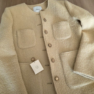 유메르 부클 마틸다 트위드 재킷 샌드 베이지